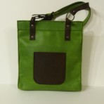 Sac cabas vert & brun